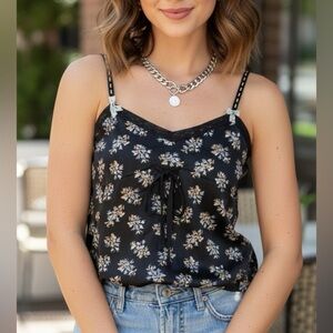 Rebecca Taylor Silk Floral Lace Cami